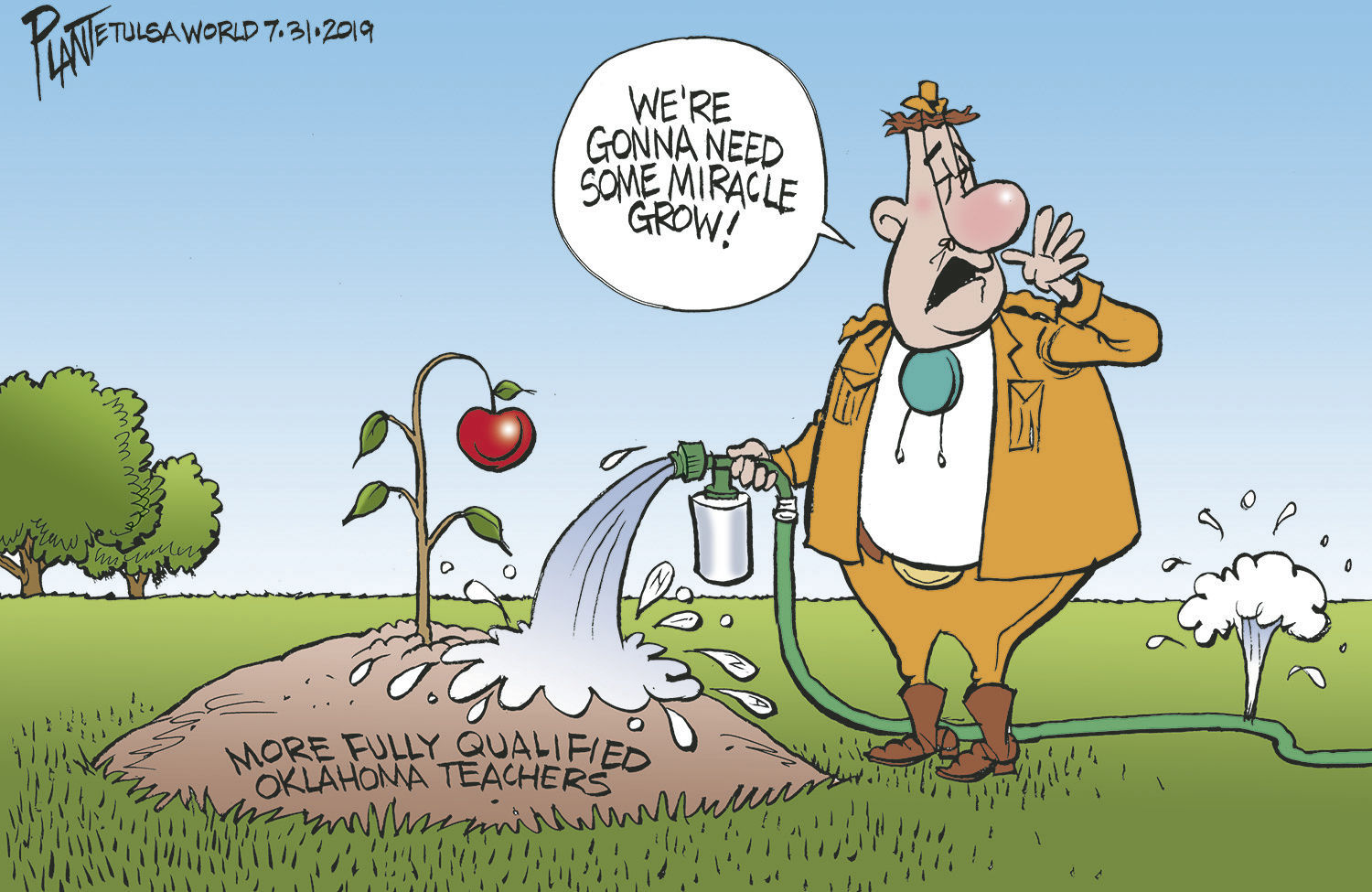 Bruce Plante Cartoon: Apples for teachers